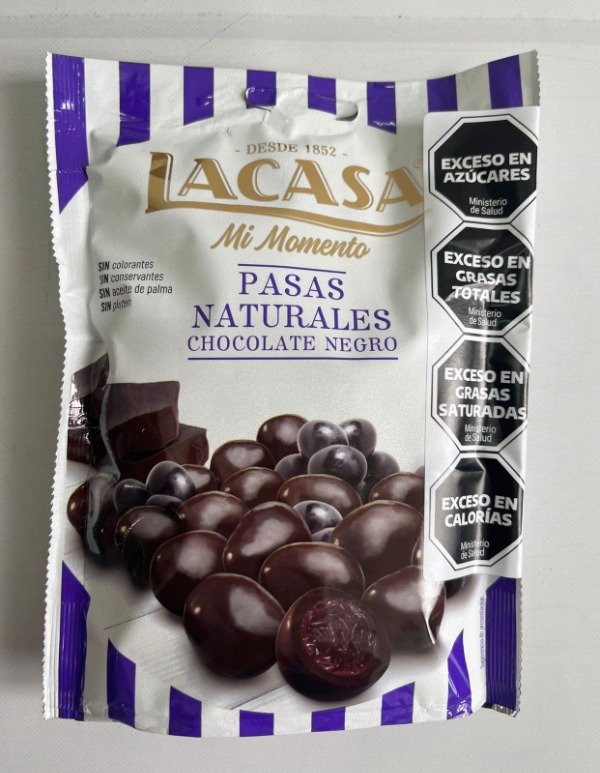 PASAS con chocolate SIN TACC x 150g LACASA