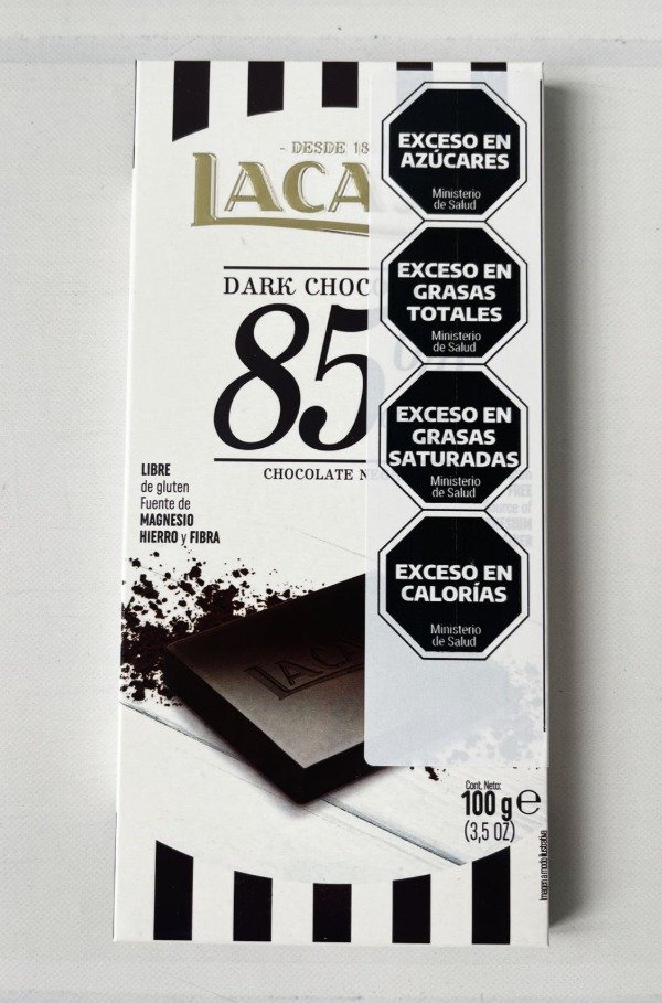 TABLETA Chocolate Negro al 85 SIN TACC x 100g LACASA