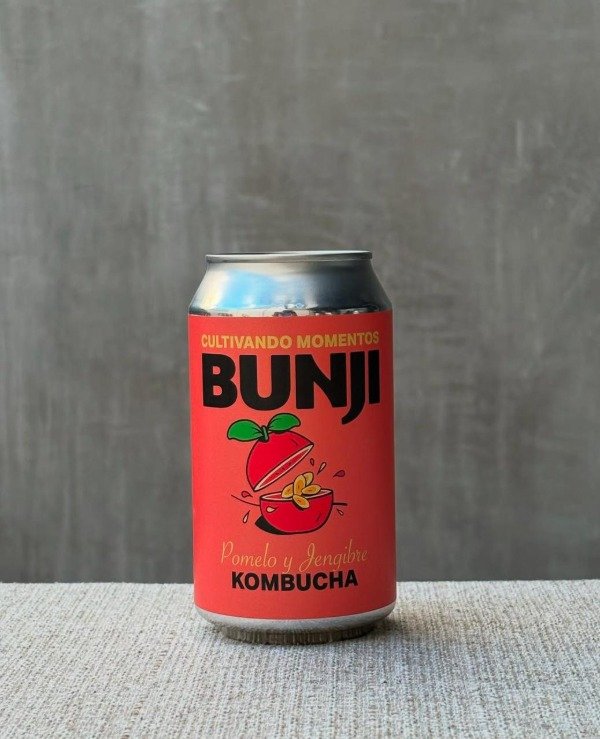KOMBUCHA Pomelo y jengibre lata x 354 ml BUNJI
