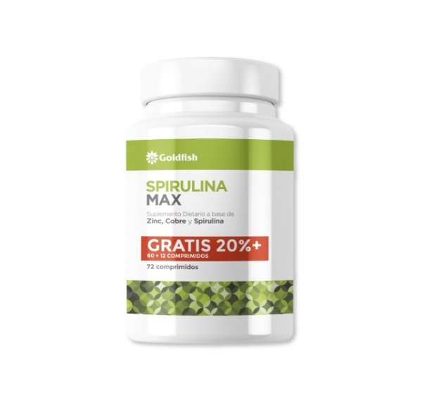 SPIRULINA MAX x 72 comp GOLDFISH DROGUERIA ARGENTINA