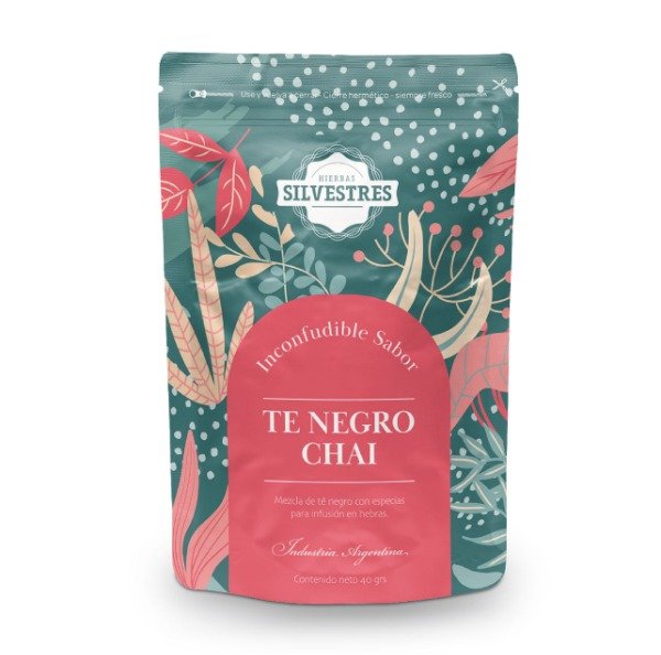 MEZCLA en hebras TE NEGRO CHAI - hierbas silvestres - DROGUERIA ARGENTINA
