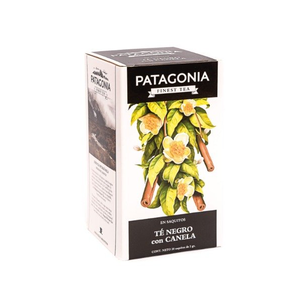 TÉ NEGRO con CANELA PATAGONIA x 20 saquitos PATAGONIA