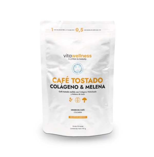 CAFÉ TOSTADO COLÁGENO y MELENA x 180g DROGUERIA ARGENTINA