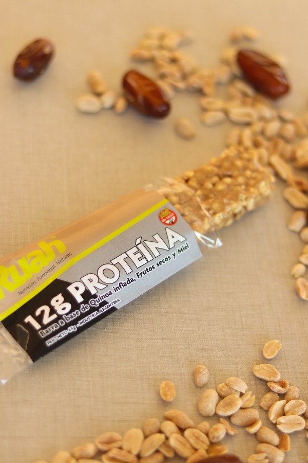 Barras SIN TACC x 45g 12G PROTEÍNA dátiles x 12 uni RUAH