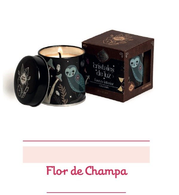 VELA DE SOJA FUERZA INTERIOR Cristales de Luz SAGRADA MADRE