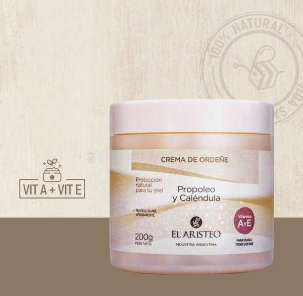 CREMA de ordeñe PROPÓLEO y CALÉNDULA x 200g EL ARISTEO