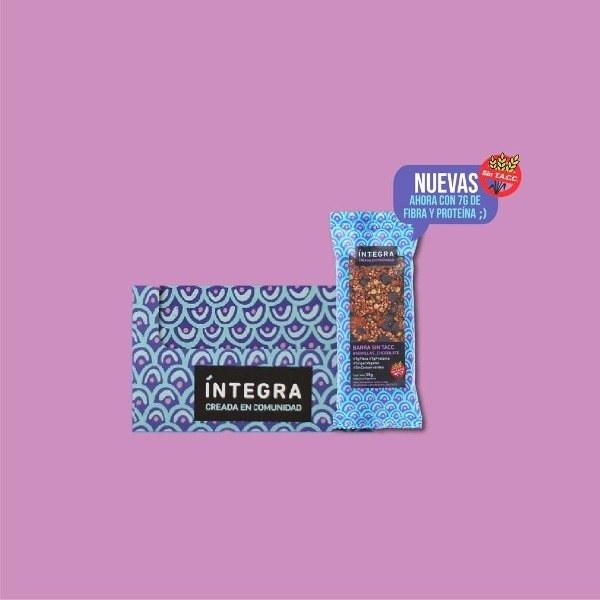 Barras SIN TACC Chocolate y Semillas x38gr INTEGRA