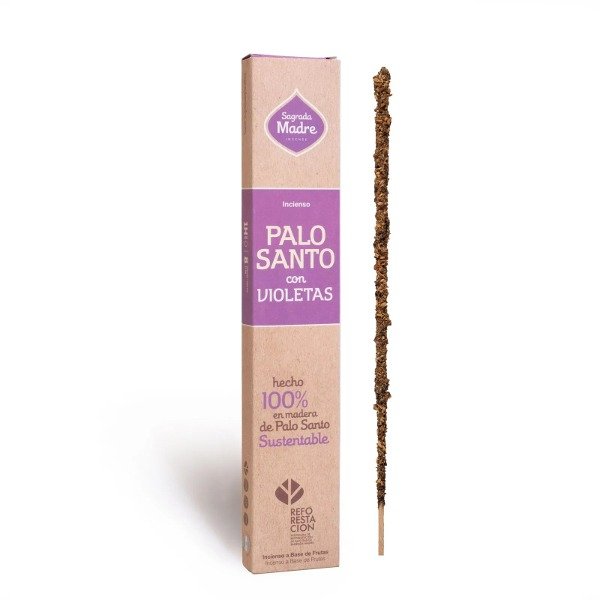 Sahumerio Palo Santo con VIOLETAS  SAGRADA MADRE