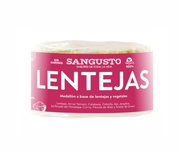 Hamburguesas LENTEJA cebolla y calabaza - VEGANAS SIN TACC 4U x 110g SAN GUSTO