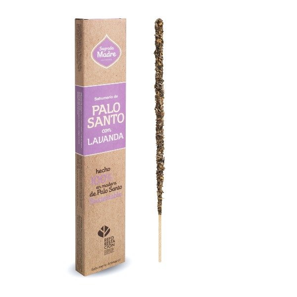 Sahumerio palo santo con LAVANDA Sagrada Madre