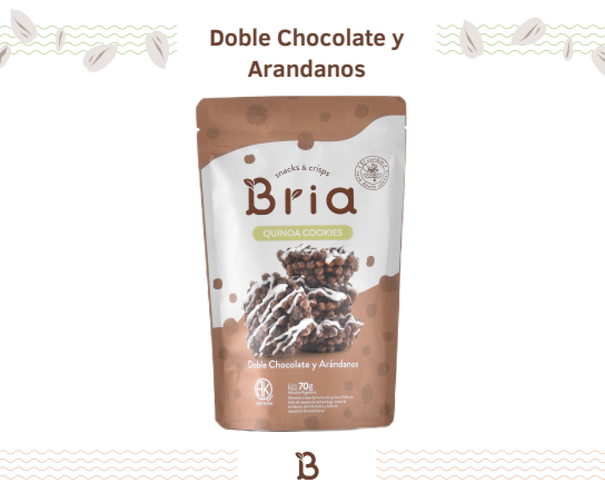 SNACK doble chocolate y arándanos x 100 gr BRIA