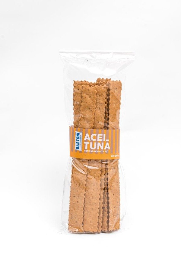Galletitas Saladas de Parmesano, aceituna griega y ajo x 100gr BASTONI