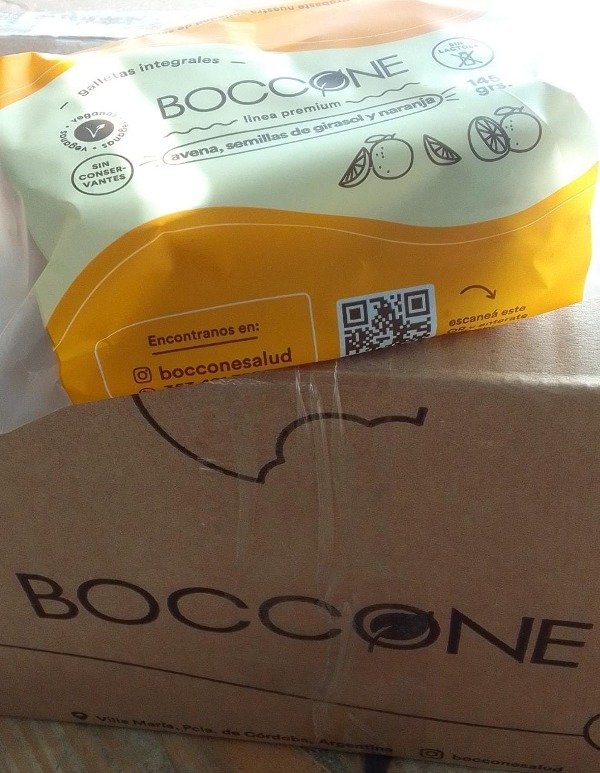 CAJA CERRADA x 45 uni Galletitas Integrales GIRASOL y NARANJA x 145gr BOCCONE