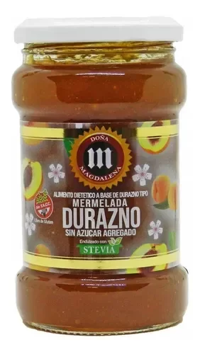 Mermelada SIN TACC de Duraznos SIN AZUCAR x 360gr DOÑA MAGDALENA