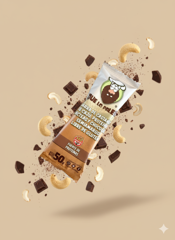 2x1 (fecha vto 05/26) en Barra de CHOCOLATE  y CASTAÑA de Cajú  x 12 uni  x 50 gr QUE LO PALEO