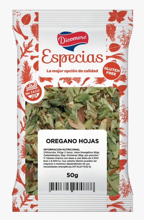 Orégano sin TACC sobres 20grs Dicomere