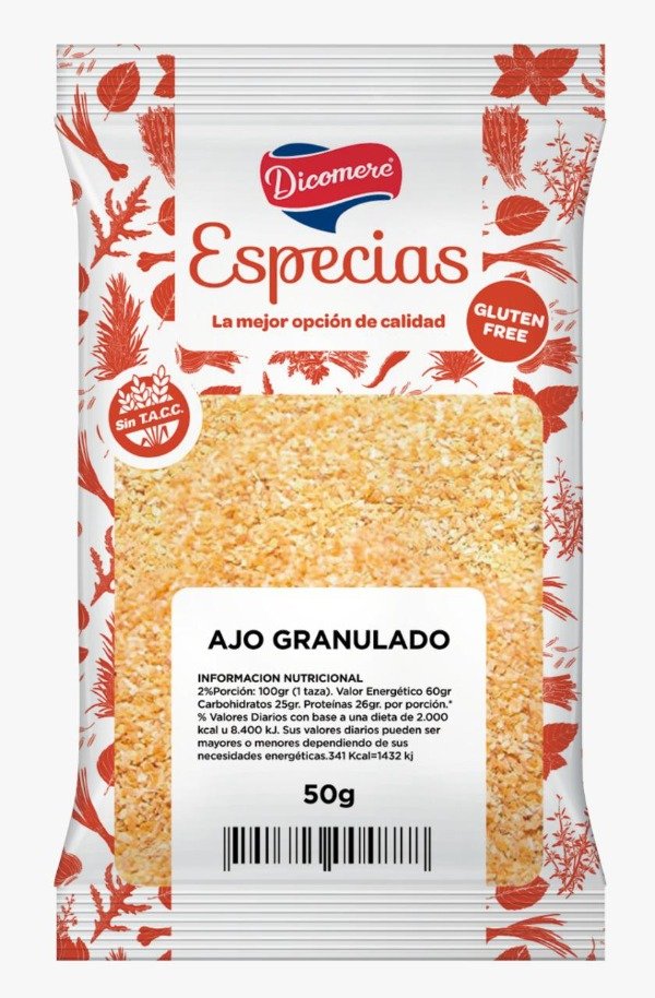 Ajo granulado sin TACC sobres x 50gr Dicomere