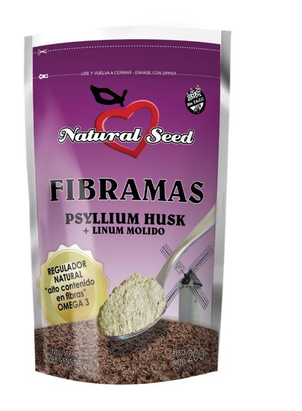 Fibramas Psyllium Husk  Sin TACC x 200gr NATURAL SEED