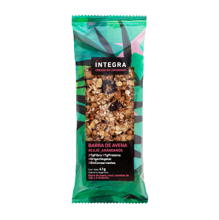 Barras Cajú y Arándanos x 10 uni x 44 gr INTEGRA