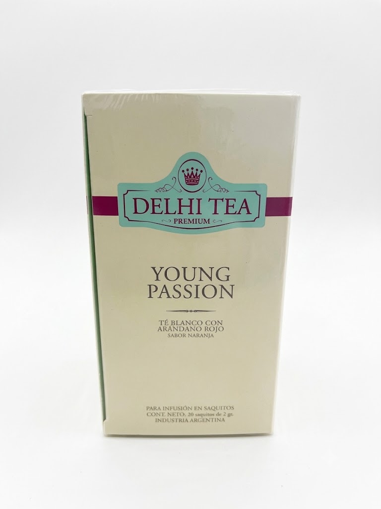 TÉ blanco YOUNG PASSION con Arándano Rojo x 20 saquitos DELHI TEA