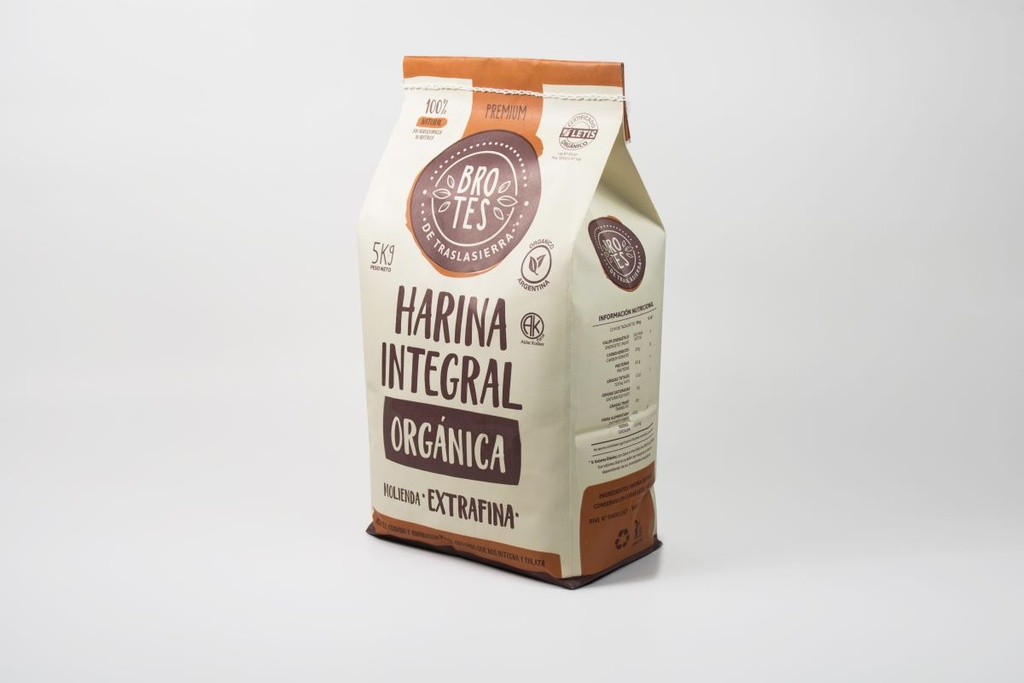 Harina Integral Trigo Orgánica Extra Fina x 5kg BROTES