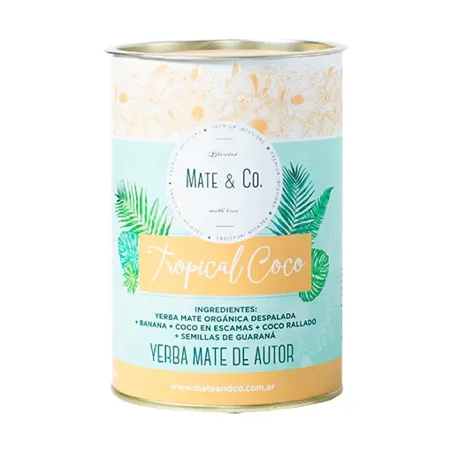 Lata blend Yerba Tropical Coco x 250 g MATE Y CO