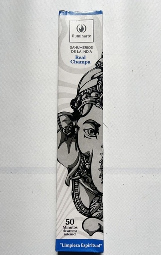 SAHUMERIO caja rectangular REAL CHAMPA x12 UNI ILUMINARTE