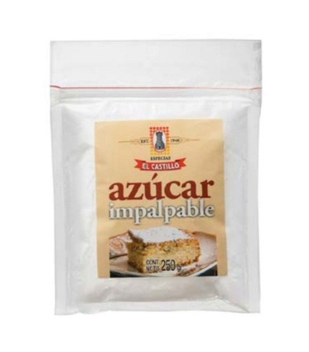 AZÚCAR IMPALPABLE x 250gr PARA REPOSTERIA EL CASTILLO