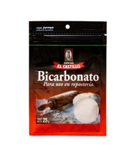 BICARBONATO DE SODIO sobre x 50g PARA REPOSTERIA EL CASTILLO