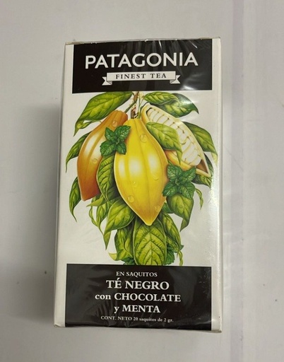 [PATAG21933549] TÉ NEGRO con CHOCOLATE y MENTA x 20 saquitos PATAGONIA