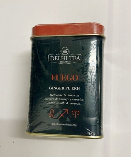 [DELHI21933181] LATA FUEGO Mezcla Té Rojo con cascara de naranja y especias x 40g DELHI TEA