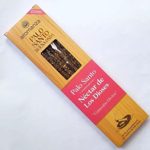 Sahumerio PALO SANTO Buena Onda PALO SANTO/NÉCTAR DE LOS DIOSES x 8 uni AROMANZA