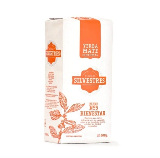 [DROGU20831481] YERBA MATE Hierbas Silvestres Nro 5 BIENESTAR X 500G DROGUERIA ARGENTINA