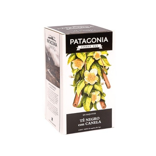 [DROGU20291123] TÉ NEGRO con CANELA PATAGONIA x 20 saquitos PATAGONIA