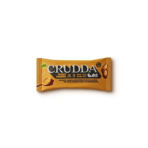 [CRUDD13605402] Barritas PEANUT CARAMEL plant based sin TACC x 40 gr x 10 uni - CRUDDA