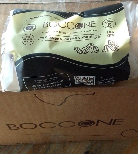 [BOCCO6907425] CAJA CERRADA x 45 uni Galletitas Integrales CACAO y MANI x 145gr BOCCONE