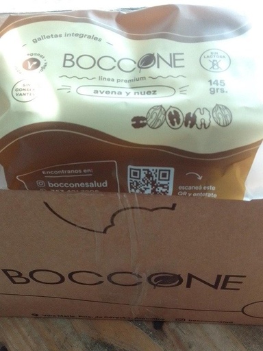 [BOCCO6907380] CAJA CERRADA x 45 uni Galletitas Integrales de AVENA y NUEZ x145grs BOCCONE