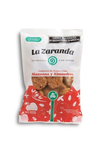 [LAZAR5958811] Galletita sabor Manzana y Almendras Sin Azúcar x 200gr LA ZARANDA