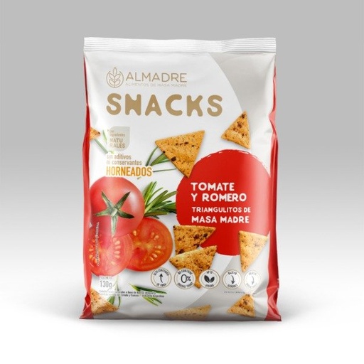 [ALMAD5199083] Snack VEGANO de TOMATE y ROMERO x 133gr ALMADRE