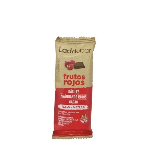 [LADDU3506437] Caja de Barritas Raw Veganas FRUTOS ROJOS  Sin Tacc x 30gr x 12u GOLDEN MONKEY