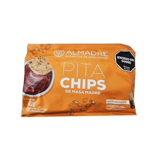 Pita Chips MINI ORIGINAL de Masa Madre VEGANOS x 40gr ALMADRE