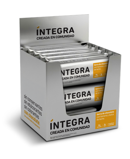 Barras de Chocolate con BANANA & DDL x 12u INTEGRA