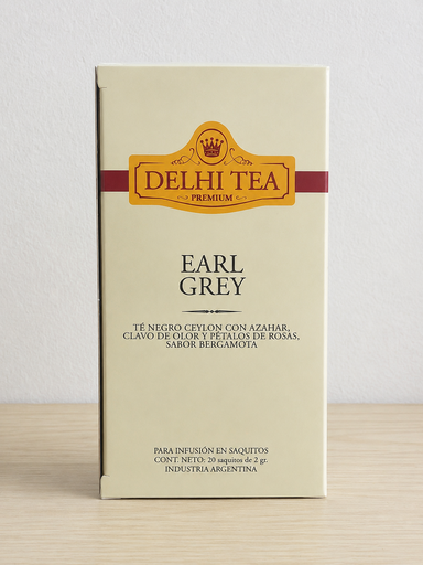 TÉ EARL GREY x 20 saquitos DELHI TEA
