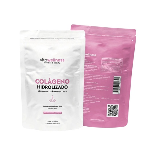 COLÁGENO Hidrolizado con Péptidos de colágeno tipo I, II y III x 200g DROGUERIA ARGENTINA