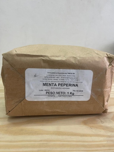 MENTA PEPERINA x 1kg DROGUERIA ARGENTINA